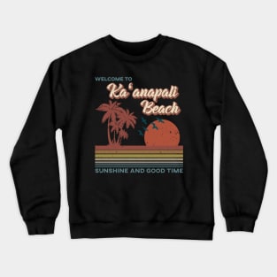 Ka'anapali Beach - Ka'anapali Beach Retro Sunset Crewneck Sweatshirt